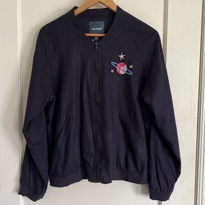 ModCloth Space Embroidered Bomber Jacket XL - Brand New!
